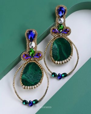 Modern Malachite Earring